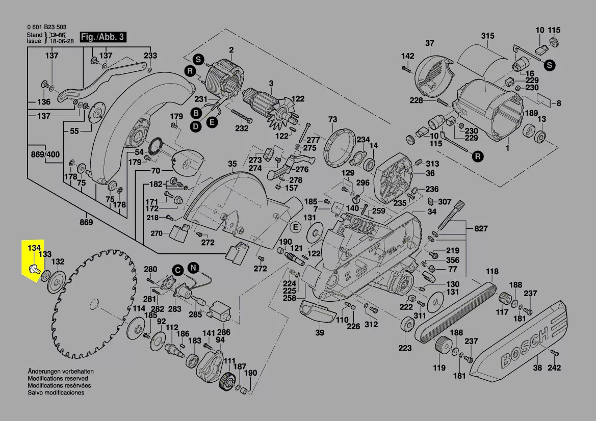 vis fixation lame réf. 2 610 911 871 Bosch